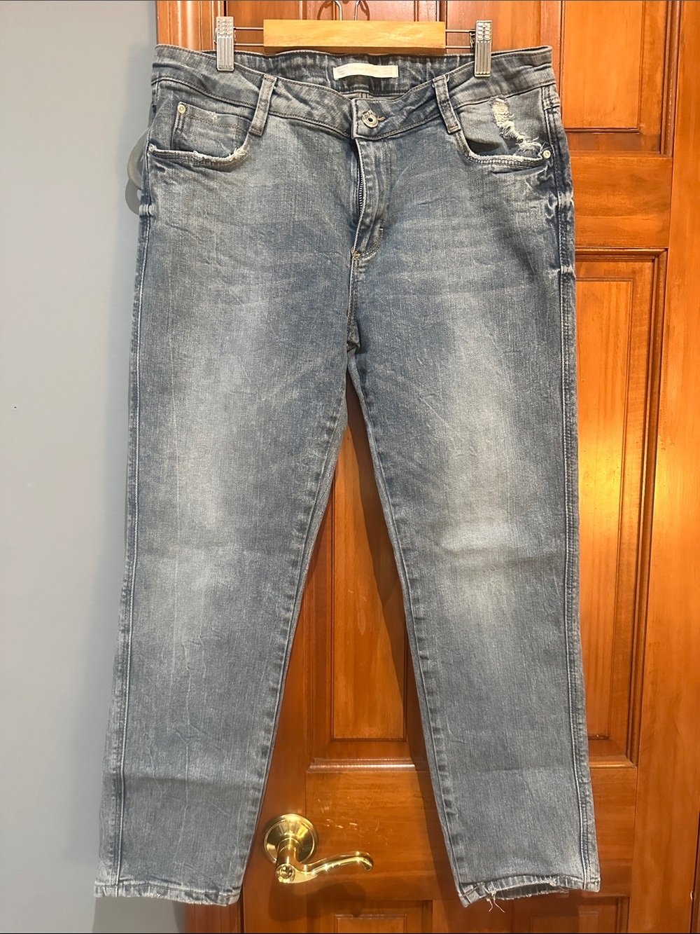 Zara Women’sWashed Gray Relaxed Jeans